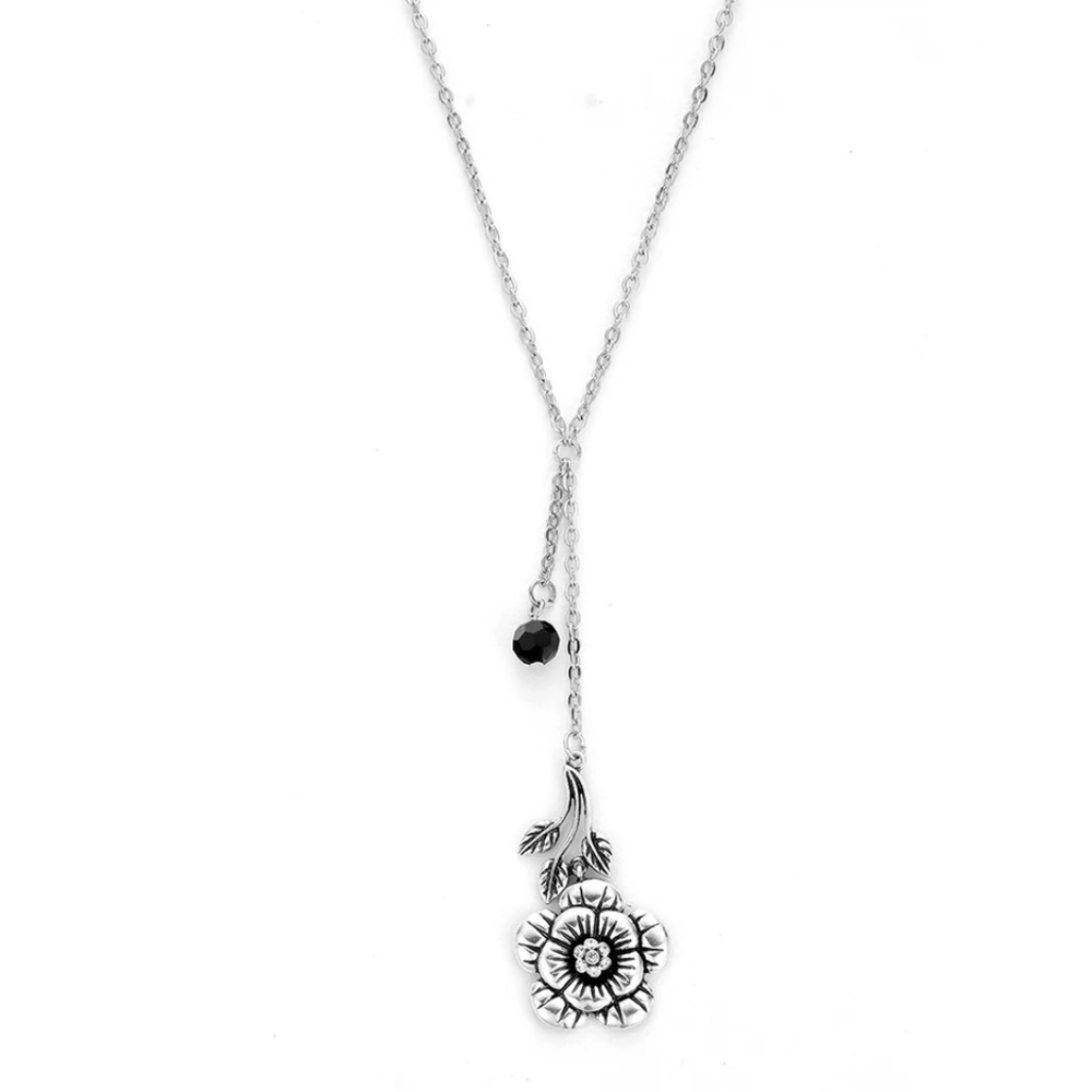 3/$24 Rose Lariat Necklace - Picture 2 of 8